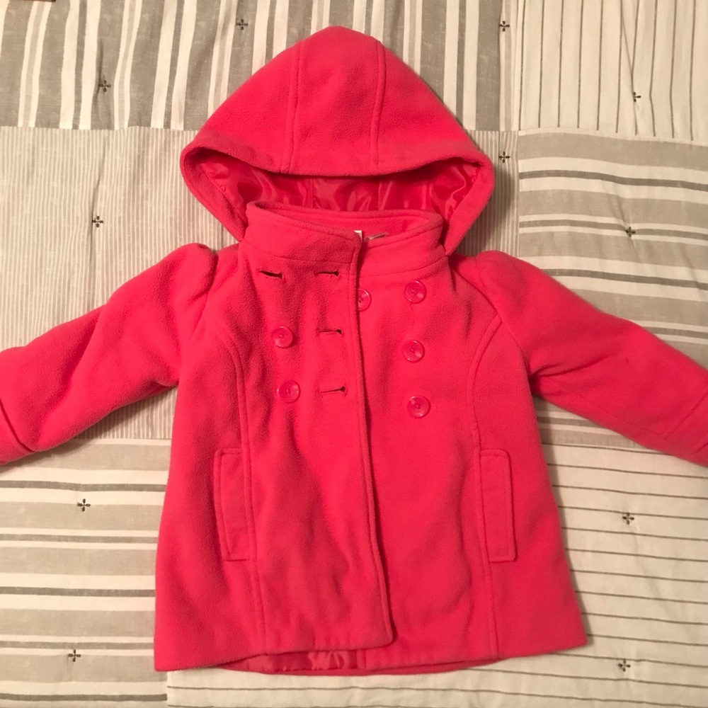 Girl’s pea coat and zip up coat with hood